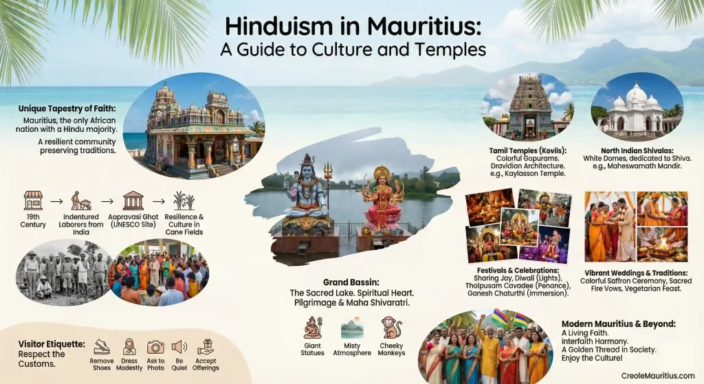 Hinduism in Mauritius Infographic
