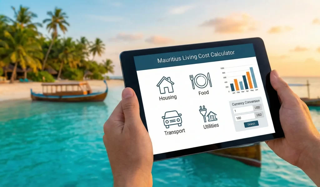 Mauritius Living Cost Calculator 2025 | Estimate Your Monthly Budget