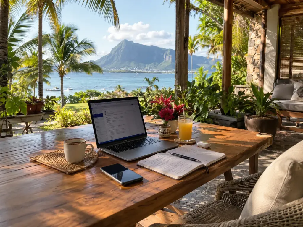 remote work from mauritius