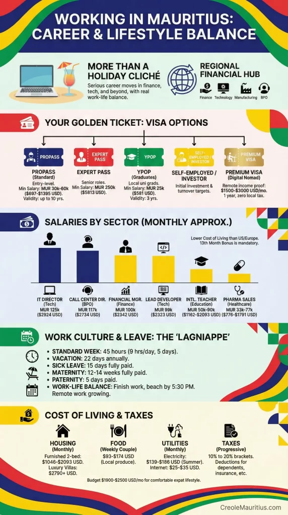 Working in Mauritius Infographic