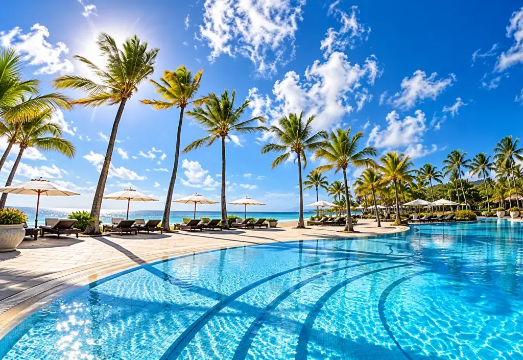 Beachfront resort, Mauritius